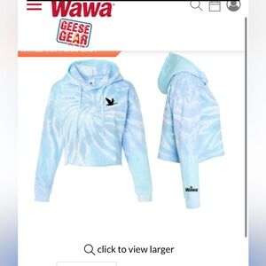 Wawa Cropped Hoodie Tie Dye